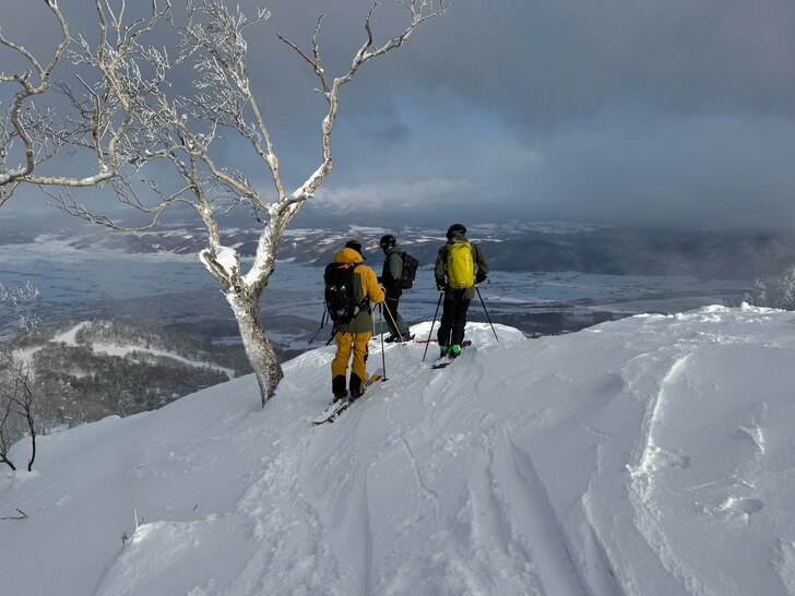 Furano backcountry. Baksidan av skidorten var ett .