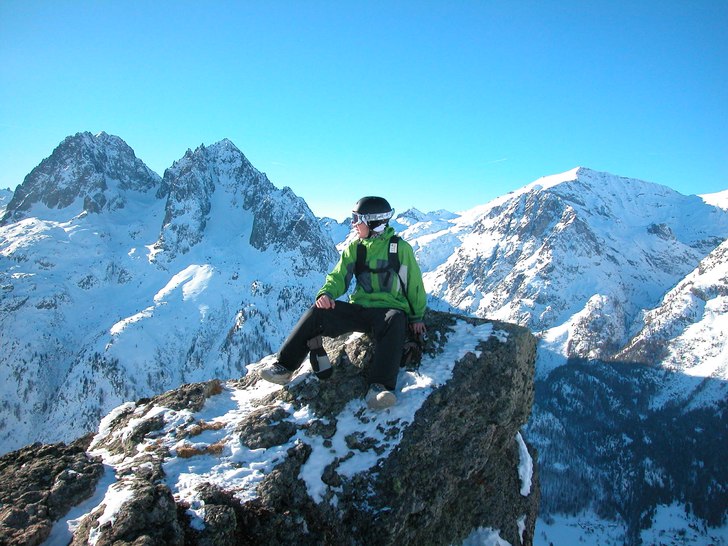 innan offpiståk ner till schweiz. Foto: Magnus Edblom. Åkare: Josh.