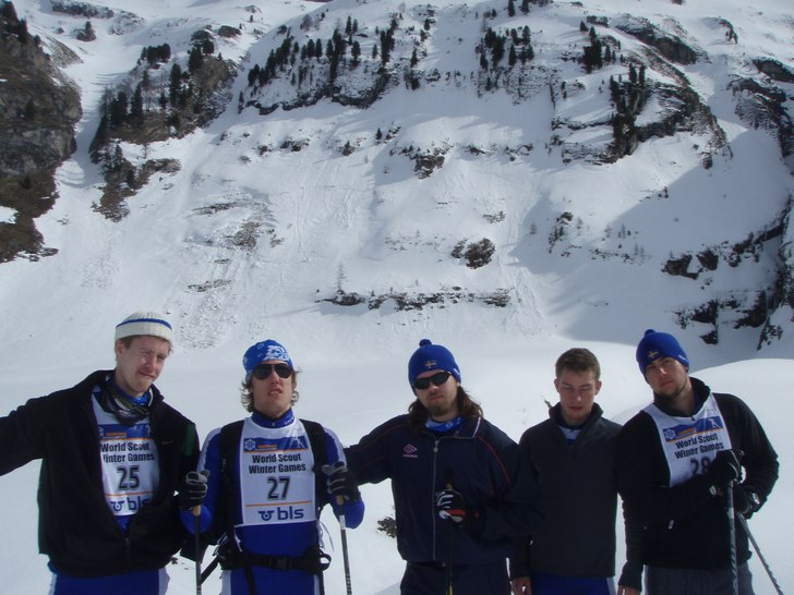 Team Sweden under World Scout Winter Games. Vad g�. Foto: KISC Staff. Åkare: Team Sweden.