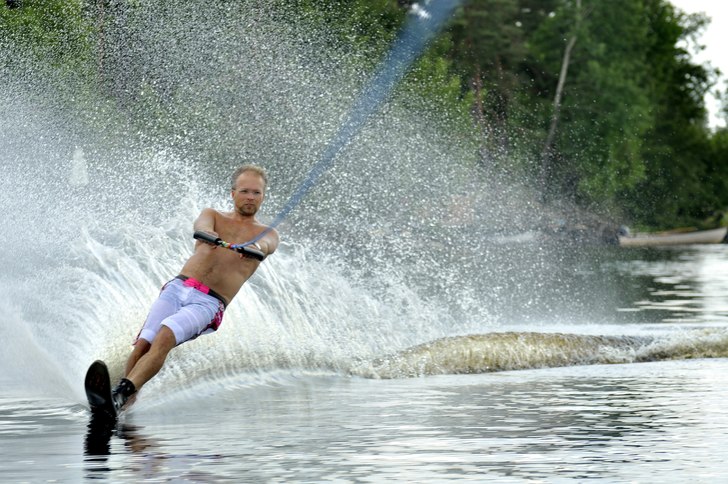 26 i vattnet, skönt att slippa våtdräkten!. Foto: Jenny Koste. Åkare: Petteri Koste.