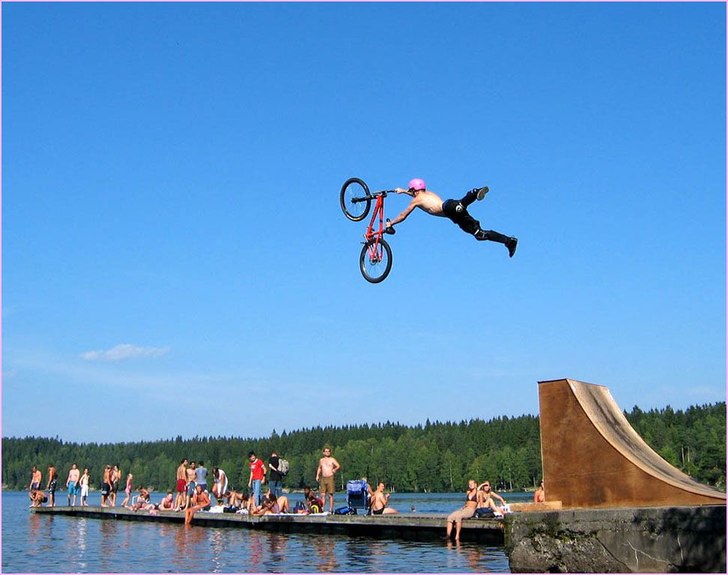 2 dager før Siemens X-Lake jump på Aker Brygge v. Foto: Are Tallaksrud. Åkare: Niels Windfeldt.
