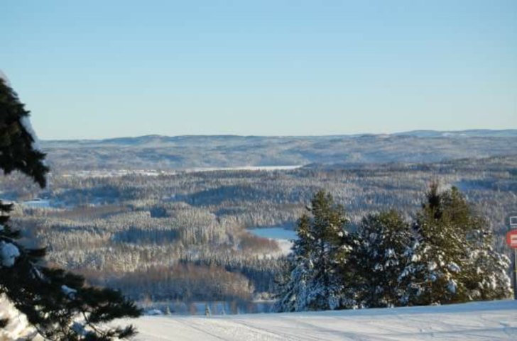 Utsikt från grillplatsen i backen.