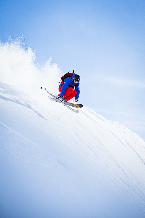 Såg den här platsen från liften så vi åkte di. Foto: Fredrik Nordheim. Åkare: Verner Eriksson.