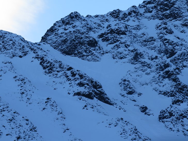 Övre delen av rännan. Foto: tryggve tirén.