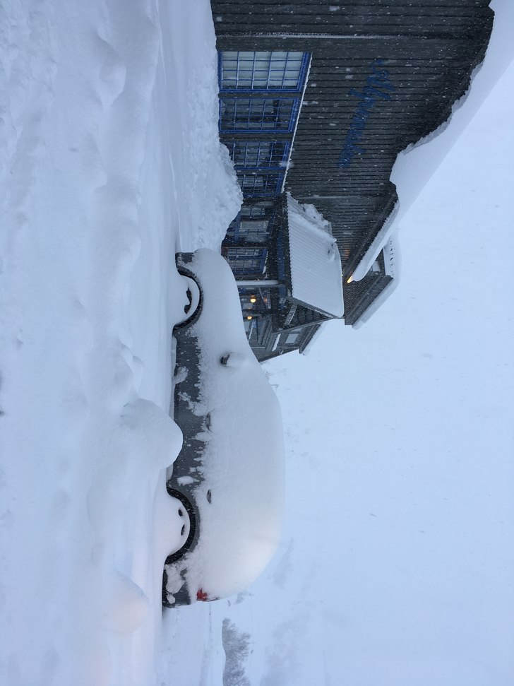 30 cm nysnø!
Siden i går ettermiddag har det kom.