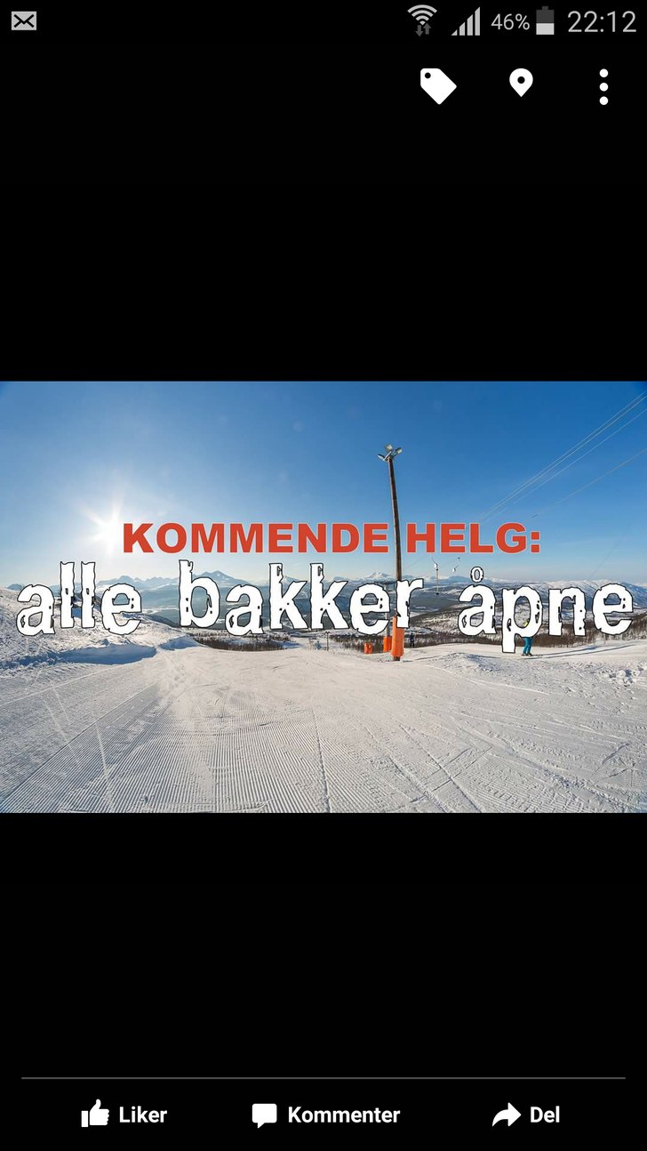 På fredag åpnes alle bakker ????
Fantastiske for.
