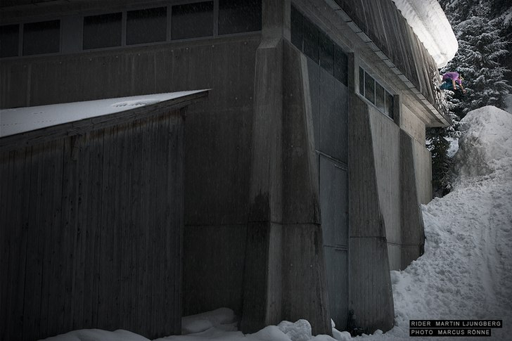 Snöoväder mitt i våråkningen överraskade oss . Foto: Marcus Rönne. Åkare: Martin Ljungberg.