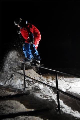 Ett räcke. Foto: Henrik Samuelsson. Åkare: Jesper Carlqvist.