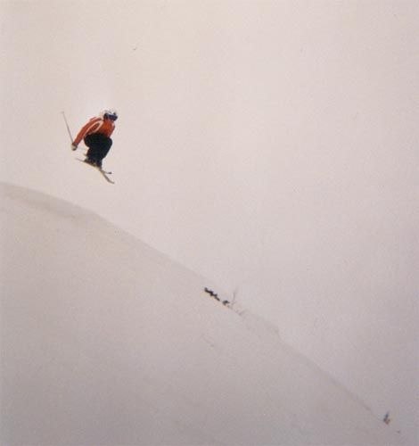 Hanget ner mot sadelliften. Foto: Andreas Lindgren. Åkare: David Lindgren.