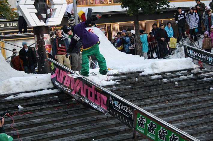 Frontline Railjam 2009. Foto: Jocke L. Åkare: Halldor Helgason.