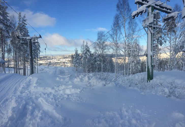 Härligt med natursnö i februari 2016!.