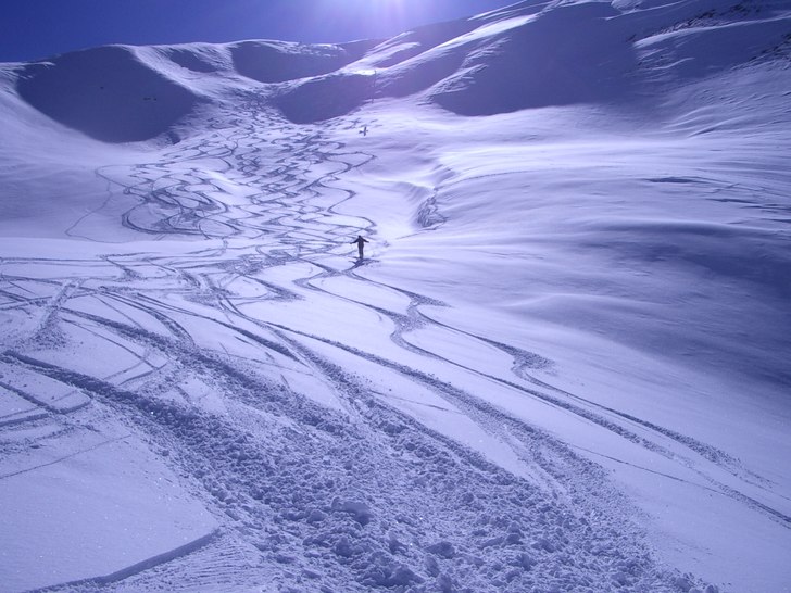 Nerför La cucumelle i Les Grands prés. Foto: Fredrik Blom.