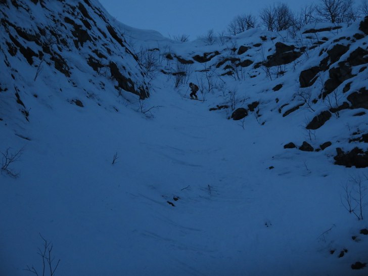 Åket börjar just under hängdrivan. Foto: tryggve tirén.