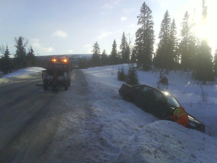 The slippery roads of sälen.. Foto: Viktor Gustavsson. Åkare: Bilen.
