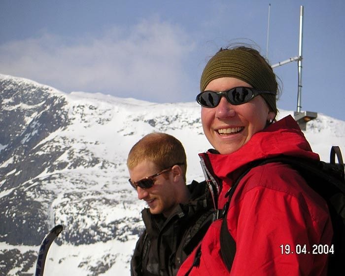 jag och anders är redo för första toppturen.
s. Foto: Martin.