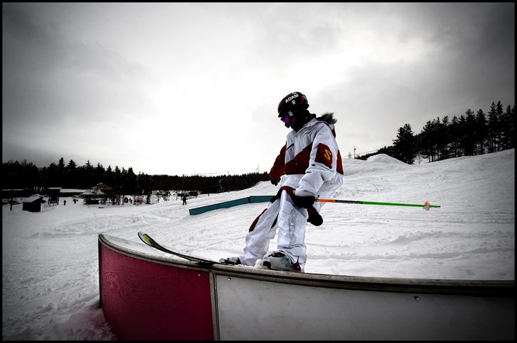 Fick bilden som en fotograf tog på mig till Falu . Foto: Lars Dafgård. Åkare: Adam Reivant.