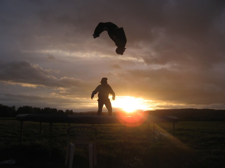 härlig kväll... Foto: Julle. Åkare: Jon Höst- mig.