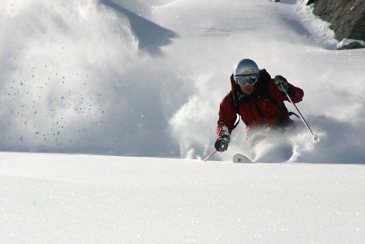 Februariförhållanden i April, man tackar.. Foto: Johan Hellman. Åkare: Thomas Haglund.