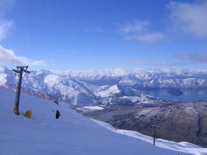 Toppen av Treble cone i New Zealand,phuuu, den dag.