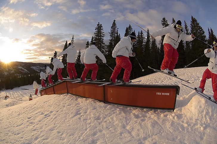 Det var inte mycket snö i Åre och parken är lå. Foto: Jesper Molin. Åkare: Ad@m.