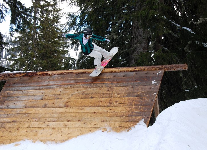 Burton Stashpark Avoriaz. Foto: Anna Nilsson. Åkare: Victoria Bergqvist.