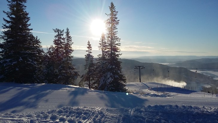 Knallfint på fjellet i dag!
Sol og blå himmel p�.