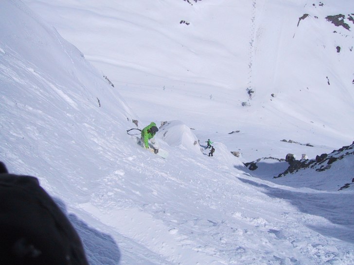 första delen innan rännan delar sig, uppåkt som. Foto: Daniel Olsson. Åkare: Viktor nånting.
