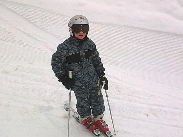 en rolig dag i backen.. Foto: Mamma. Åkare: Dennis Olsson.