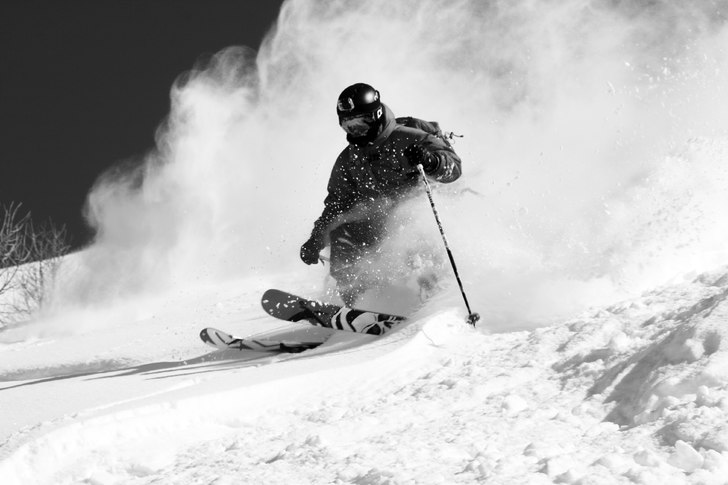 Riktigt bra snö på Rothorns face. Foto: Adam Jonsson. Åkare: Robin Ljungqvist.