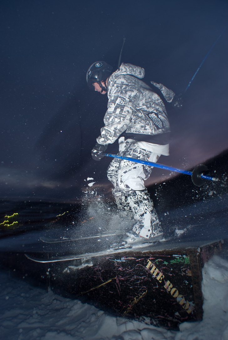 Första boxsessionen för i vinter och jag nötte . Foto: Henrik Persson. Åkare: Robbin Gälliner.