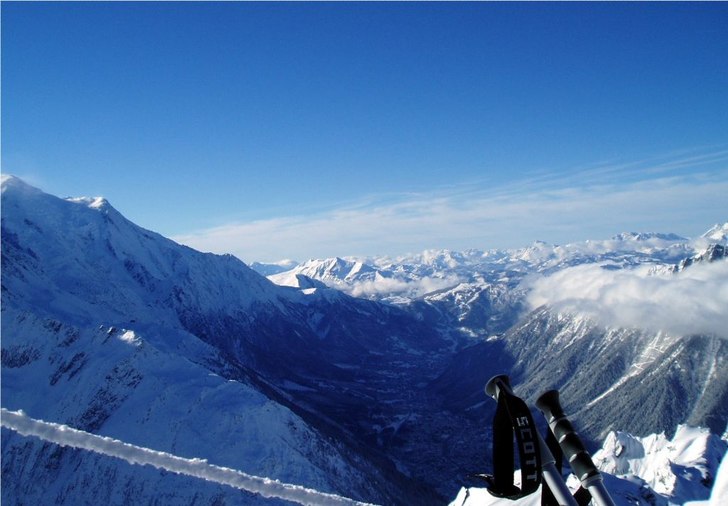 Chamonix från Grand Monte.
Peppes stavar gör bi. Foto: Johan Vall. Åkare: Peppes stavar.