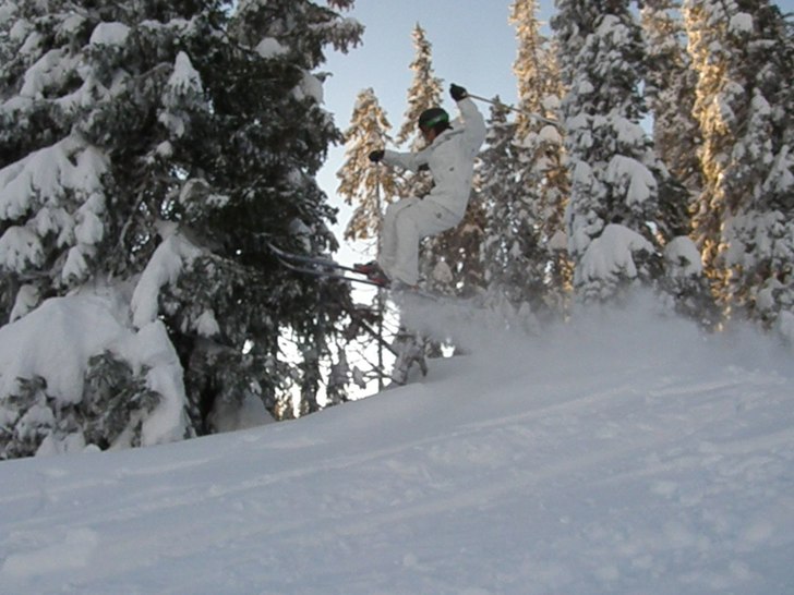 Pärra på väg mot ett träd!. Foto: Håkan Nilsson. Åkare: Pär sundqvist.