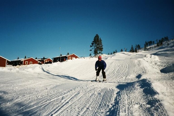 Ski-X-banan va klockren.. Foto: Steffe Arleskar. Åkare: Matte Pollak.
