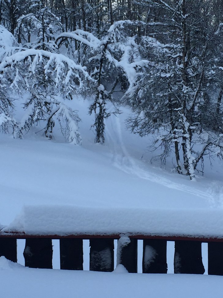 Alt ligger til rette for vinterferien.
Mye snø og.