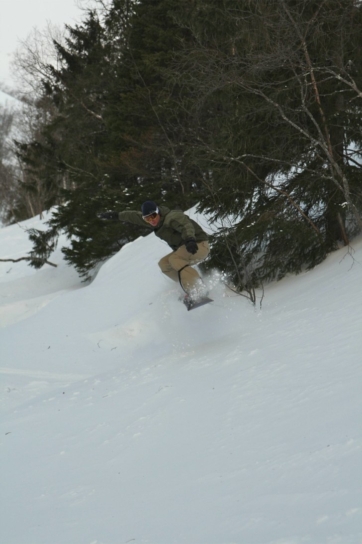 Puderåkning i någon skön bäckravin.... Foto: Mikael Friman. Åkare: Massa.