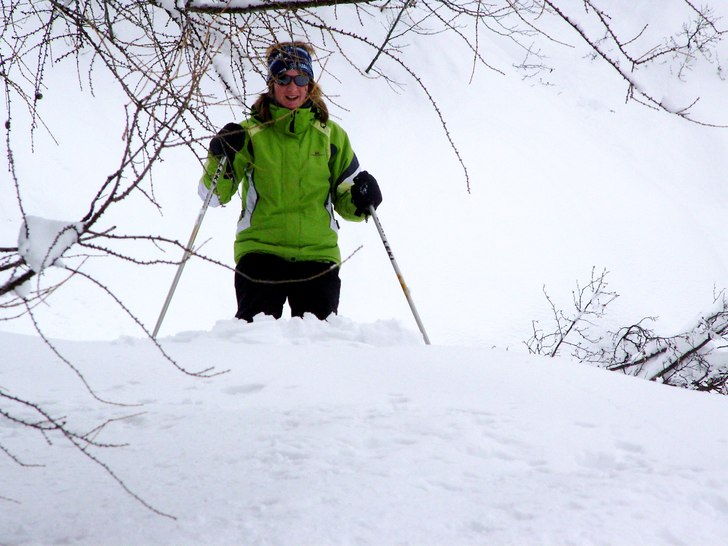 1/2 meter nysnö i Dollan. Foto: Björn Holmgren. Åkare: Ellen.