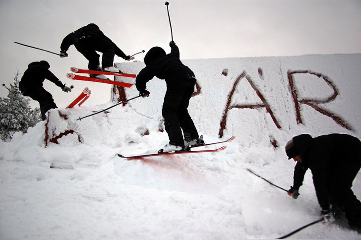 Pär gör en 180 ner för en stepdown. Foto: Tommy Andersson. Åkare: Pär Eriksson.