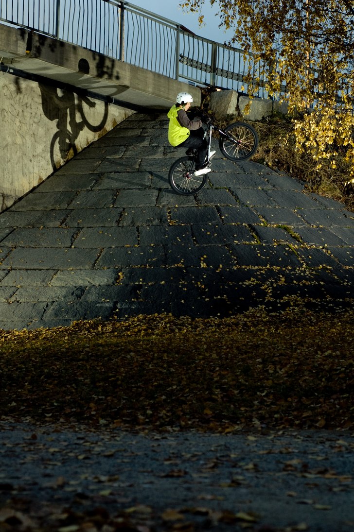 Tirerap en kall höstdag. Foto: Gustaf Wennerström. Åkare: Mathias Söderlund.
