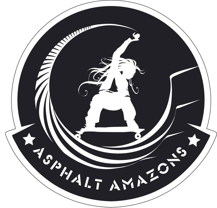 Foto: david nelke. Åkare: asphalt amazons logo.