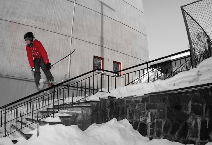 rail slide at lilletown. Foto: Eldar Engblom. Åkare: Ole Gillebo.