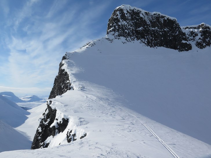 Södra kraterkammen, fin men det är den norra du . Foto: tryggve tirén.