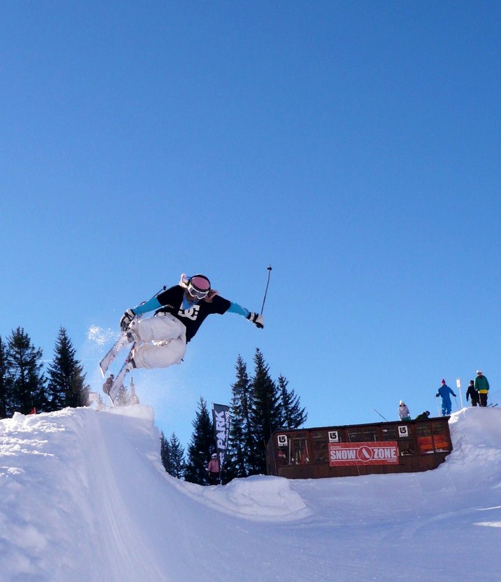 Jag provar på mina skills i pipen!. Foto: Sandra. Åkare: Rebecka Westerberg.