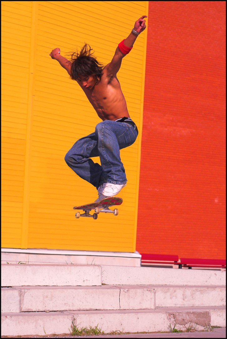 Jag kom i ganska hög fart, stampade med höger fo. Foto: Simon P. Åkare: sante.