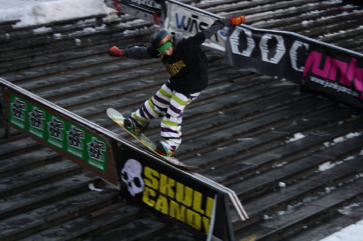 Frontline Railjam 2009. Foto: Jocke L. Åkare: Jesse Augustinus.