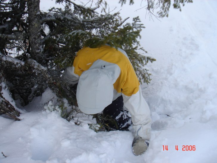 tänkte köra så nära trädet som möjligt ocks�. Foto: Douglas Hallström. Åkare: Samuel Dalesjö (jag).