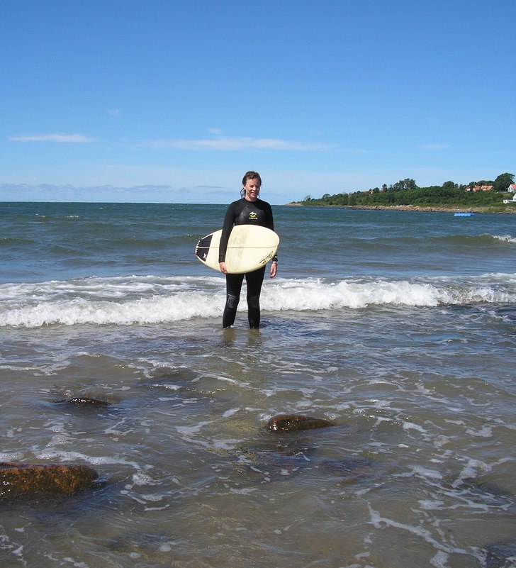 hihi, mitt första och ganska misslyckade surfingf.