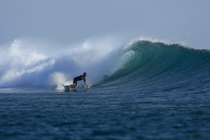 Bra svall ca 6ft med stark offshore,Varmt o mysigt. Foto: Reilly Cooney. Åkare: Tobias Wattman Lundstig.