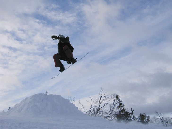 Jag i björnrikets skog med vårat hopp... Foto: Jonas. Åkare: Adde.