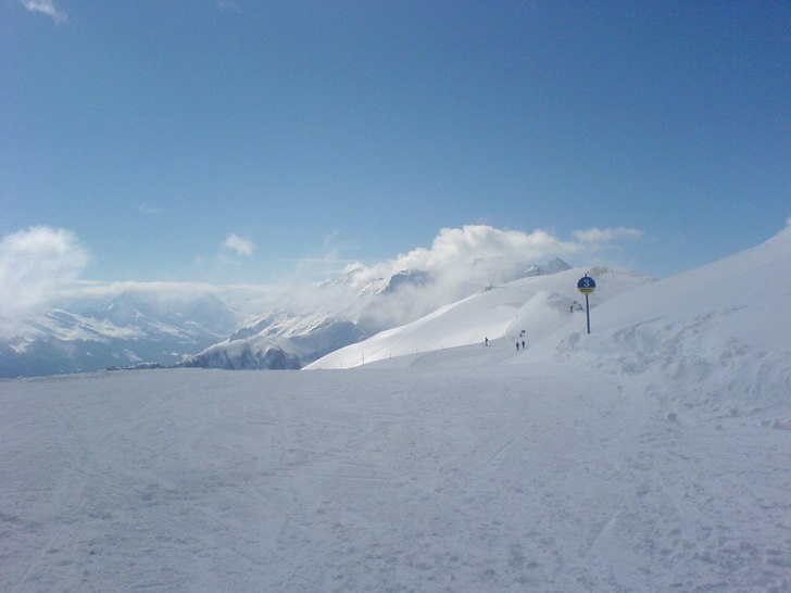 Foto på en backe i Rauris. Foto: Linnea Delén.