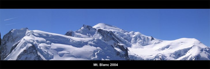 Utsiken mot Mt. Blanc massivet under sensommaren 2. Foto: Christian Türk.
